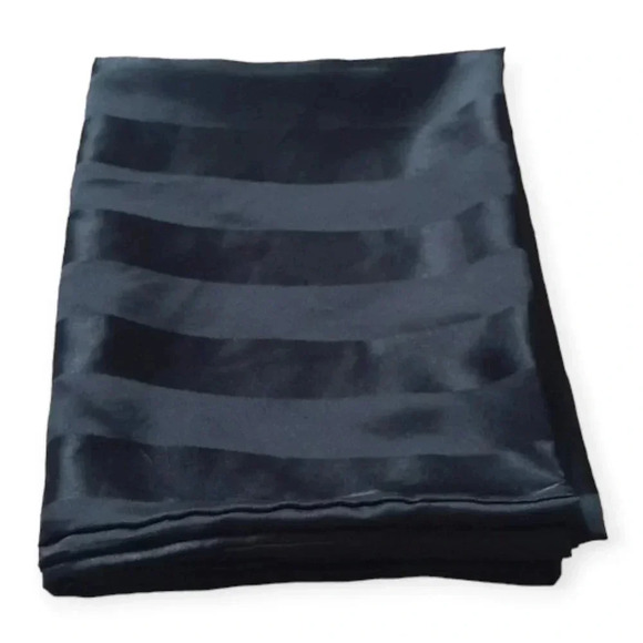 Satin Bedding Collection Two-Tone  Black Pillowcase 100% Satin Polyester - Picture 1 of 5
